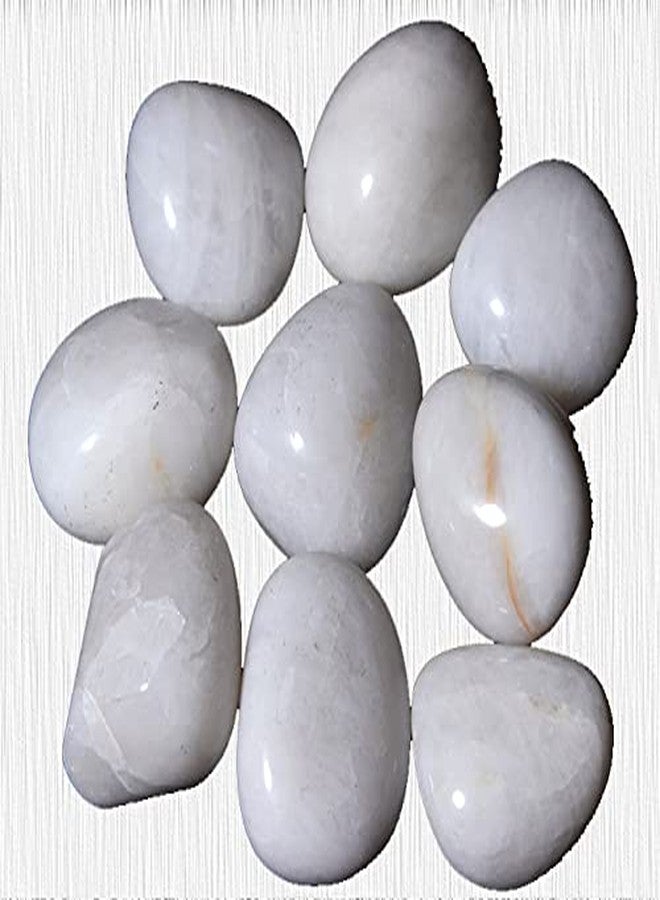 TOI SHOP White Agate Tumble/Pebbles Stone. for Reiki, Crystal, Vastu, Fang Shui Aura, Home Decor, Office Decor, Gifting, Good Luck, showpiece etc. (White, 400 gm) - Image 5